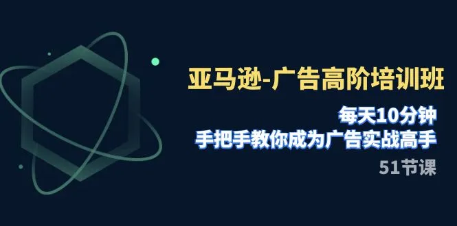 亚马逊-高阶广告培训课程，每天10分钟，51节课教你如何成为广告实战高手。3054期-AIGC资源中心