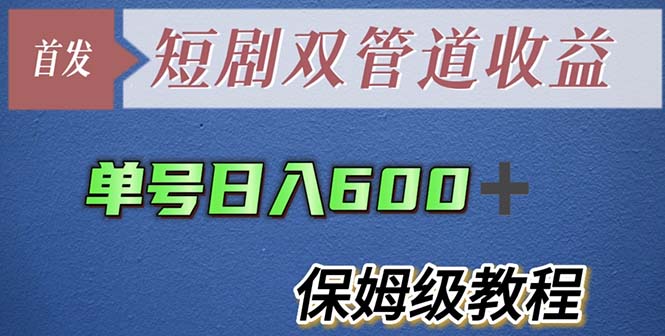 单号日收入600+最新短剧双通道收入【详细教程】1265期-AIGC资源中心