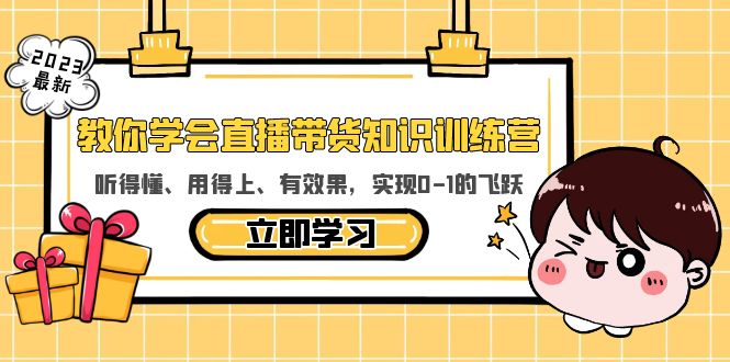 教你学会直播带货知识训练营，听得懂、用得上、有效果，实现0-1的飞跃1333期-AIGC资源中心