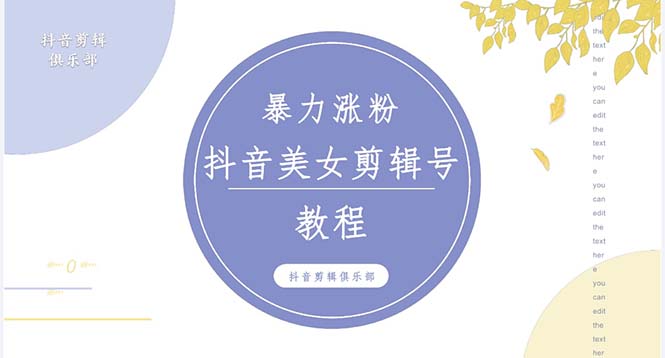 抖音快手暴力涨粉美女混剪视频教程100%原创教程附违规申诉方法578期-AIGC资源中心