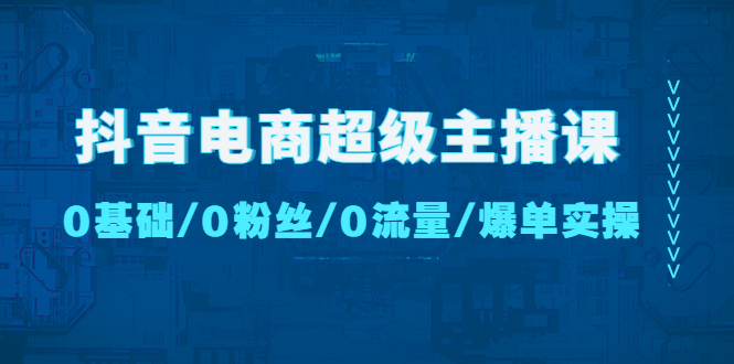 抖音电商超级主播课程:0基础，0粉丝，0流量，爆单练习256期-AIGC资源中心