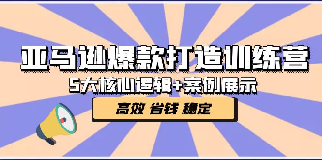亚马逊爆款打造训练营:5大核心逻辑+案例展示打造爆款链接高效、经济、稳定576期-AIGC资源中心