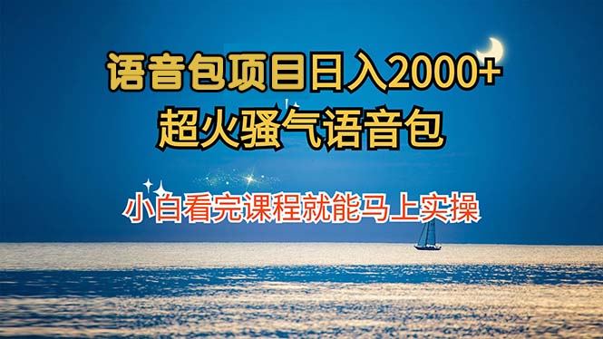 语音包项目日入2000+超火骚气语音包小白看完课程就能马上实操-AIGC资源中心
