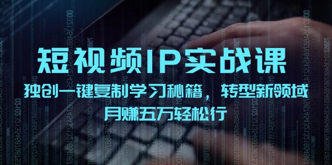 短视频IP实战课,独创一键复制学习秘籍,转战新领域,月赚五万轻松行-AIGC资源中心