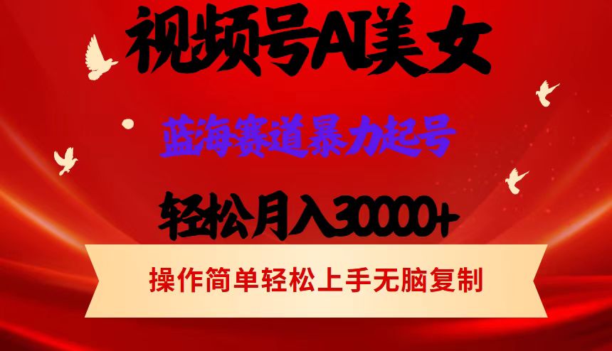 视频号AI美女跳舞,轻松月入30000+,蓝海赛道,流量池巨大,起号猛,当-AIGC资源中心