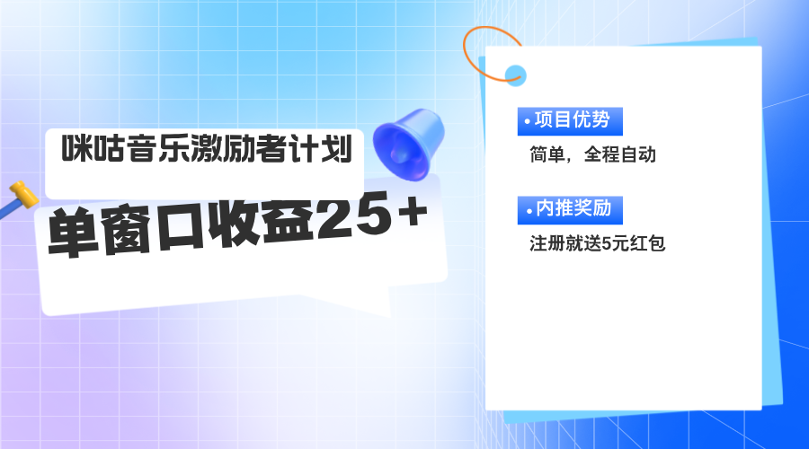 咪咕激励者计划,单窗口收益20~25,可矩阵操作-AIGC资源中心