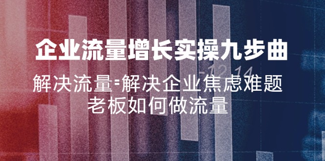 企业流量增长实战九步曲,解决流量=解决企业焦虑难题,老板如何做流量-AIGC资源中心