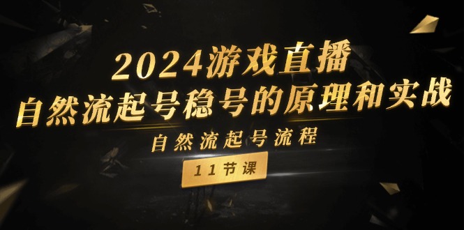 2024游戏直播-自然流起号稳号的原理和实战,自然流起号流程（11节）-AIGC资源中心
