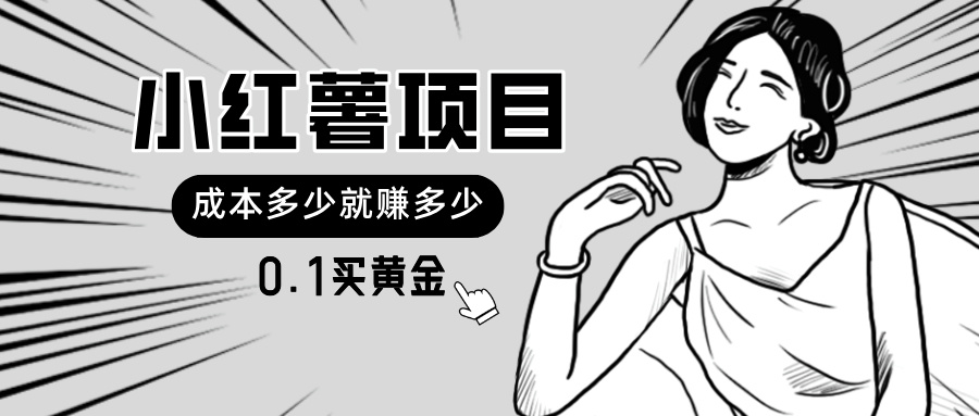 小红薯暴力项目,0.1买黄金。操作简单,日入无上限,可无限扩大。-AIGC资源中心