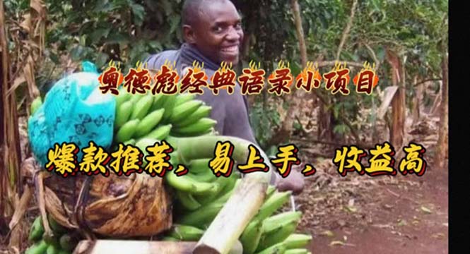 奥德彪经典语录小项目,爆款推荐,易上手,收益高-AIGC资源中心
