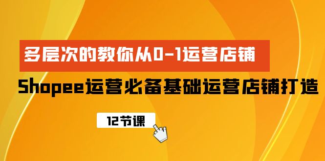 Shopee-运营必备基础运营店铺打造,多层次的教你从0-1运营店铺-AIGC资源中心