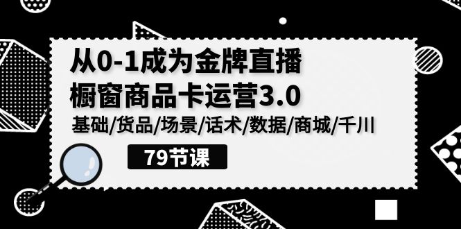 0-1成为金牌直播-橱窗商品卡运营3.0,基础货品场景话术数据商城千川-AIGC资源中心