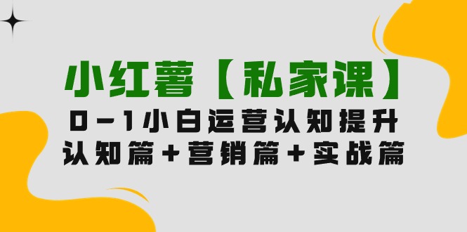 小红薯【私家课】0-1玩赚小红书内容营销,认知篇+营销篇+实战篇（11节课）-AIGC资源中心