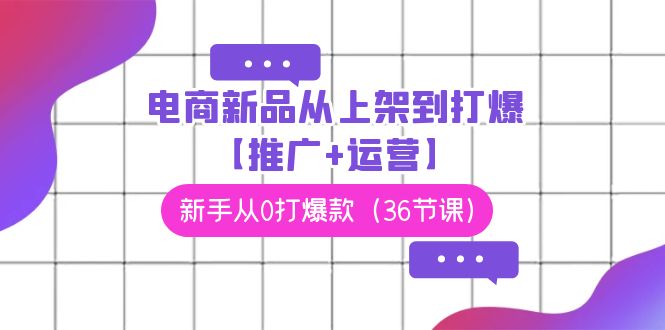电商新品从上架到打爆【推广+运营】,新手从0打爆款（36节课）-AIGC资源中心