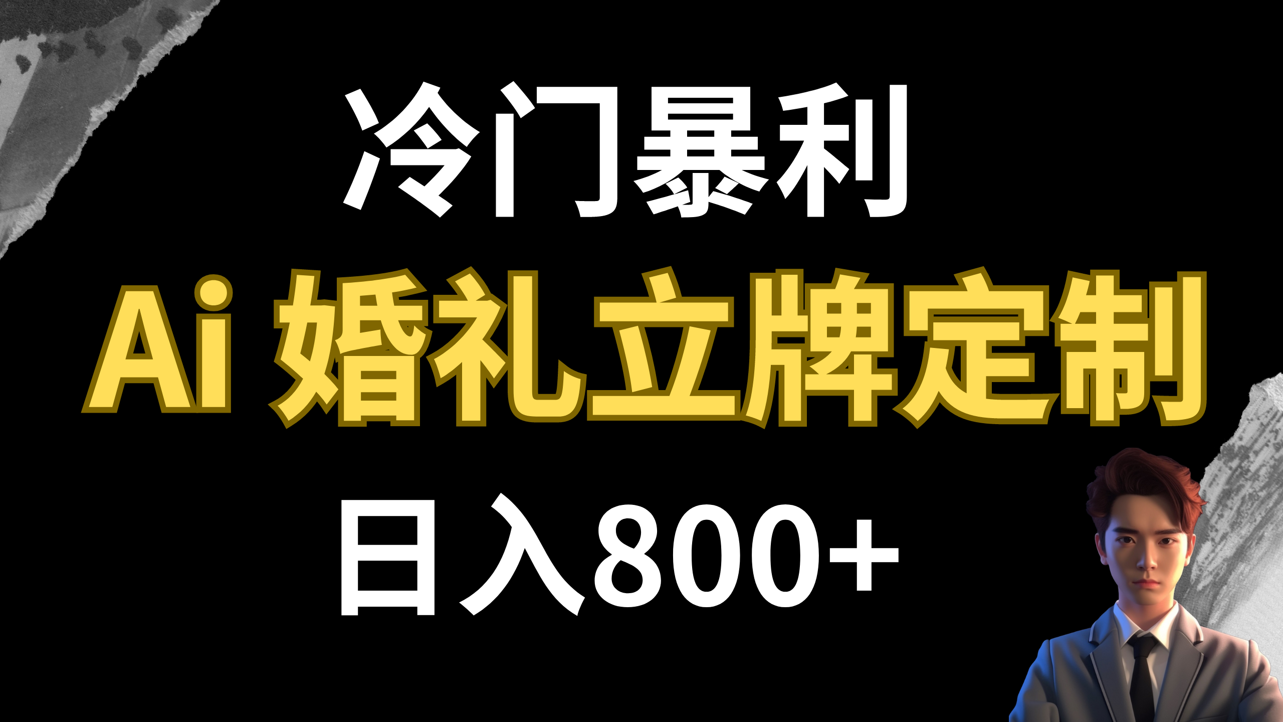 冷门暴利项目AI婚礼立牌定制日入800+(探索AI婚礼立牌定制冷门暴利项目的新机遇)-AIGC资源中心