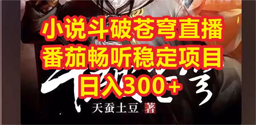 小说斗破苍穹直播,番茄畅听日入300+稳定项目(番茄畅听直播APP推广项目小说APP日入300+稳定收益)-AIGC资源中心