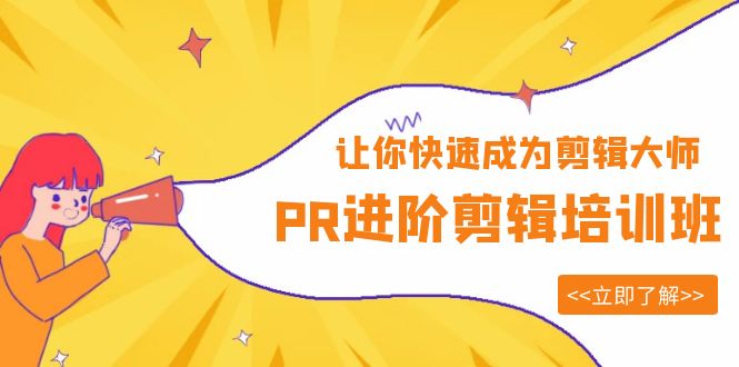 PR进阶剪辑培训班,让你快速成为剪辑大师12节视频课程+素材!(全面解析PR剪辑技巧,助你成为剪辑大师)-AIGC资源中心