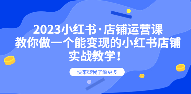 2023小红书·店铺运营课,教你做一个能变现的小红书店铺,20节-实战教学(掌握小红书店铺运营全攻略,实现高效变现)-AIGC资源中心