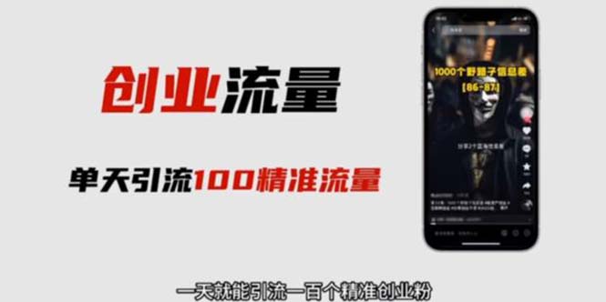 自媒体音频加图文制作视频一天引流一百个精准创业粉【音频软件+图片素材】(一天引流100个精准创业粉的自媒体音频加图文制作视频方法揭秘)-AIGC资源中心