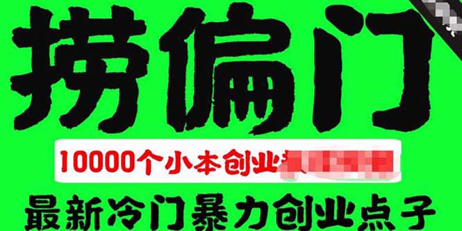 千款捞偏门小本创业小项目,总有一款适合你【无水印】(千款捞偏门小本创业小项目,总有一款适合你)-AIGC资源中心
