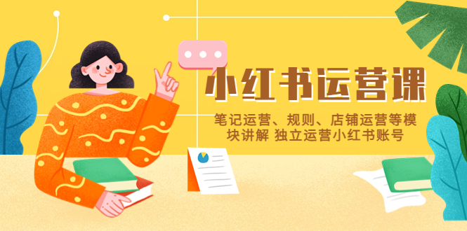 小红书·运营课,笔记运营、规则、店铺运营等模块讲解独立运营小红书账号(全面掌握小红书运营技巧,实现独立运营)-AIGC资源中心