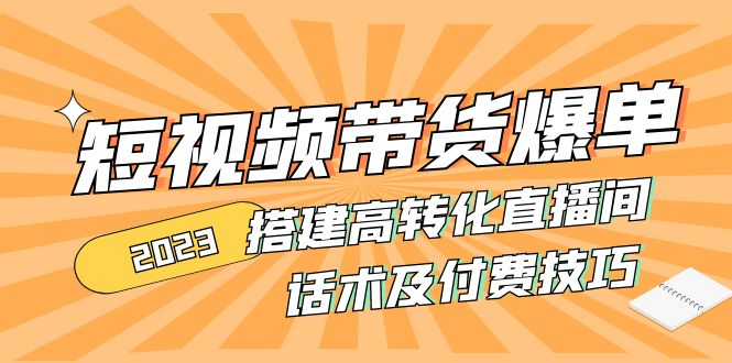2023短视频带货爆单搭建高转化直播间话术及付费技巧(无中创水印)(2023短视频带货爆单攻略搭建高转化直播间与付费技巧全解析)-AIGC资源中心