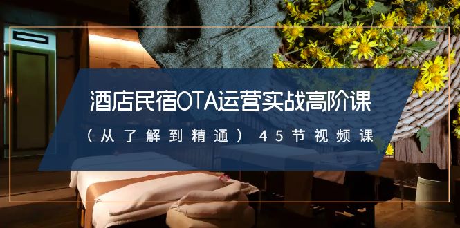 酒店民宿OTA运营实战高阶课（从了解到精通）45节视频课-AIGC资源中心