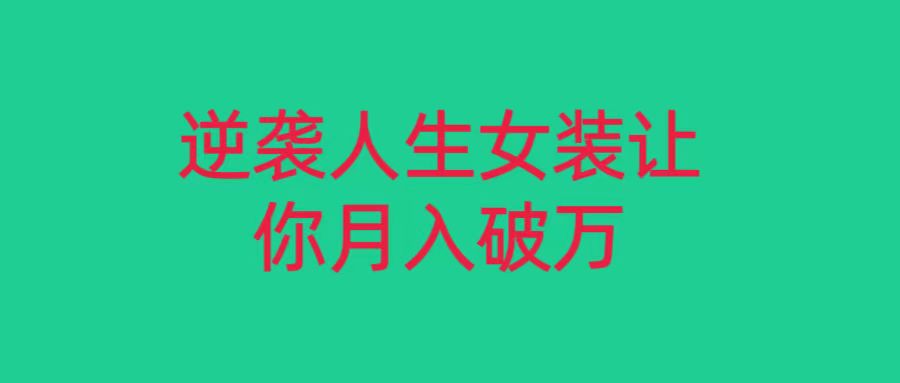 小红书女装无货源月入过万,只要努力就会有成效!-AIGC资源中心
