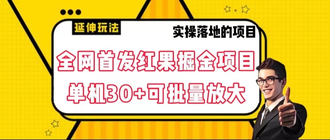 全网首发红果掘金项目,简单操作单机30＋可批量放大(红果掘金项目简单操作,轻松实现单机日入30＋)-AIGC资源中心