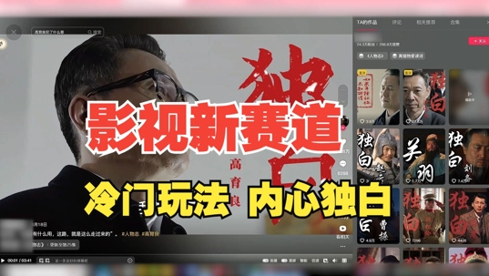 最新影视解说玩法,人物独白,30天涨粉24万+,全流程拆解-AIGC资源中心