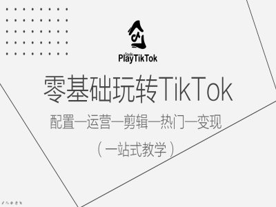 零基础玩转TikTok,配置一运营一剪辑一热门一变现,一站式教学-AIGC资源中心