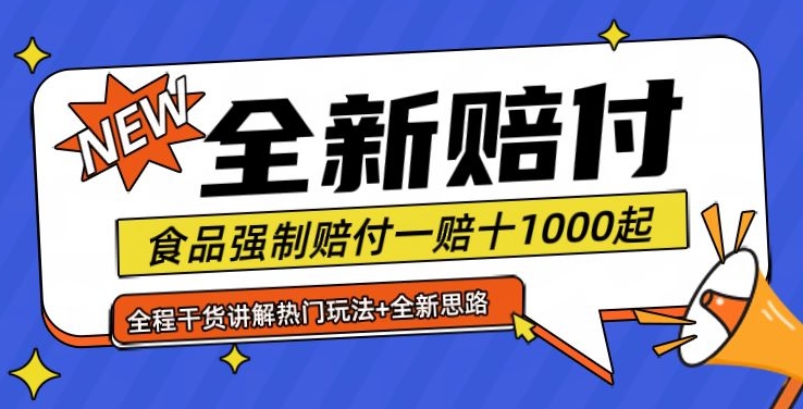 全新赔付思路糖果食品退一赔十一单1000起全程干货【仅揭秘】-AIGC资源中心