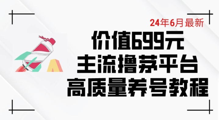 6月最新价值699的主流撸茅台平台精品养号下车攻略-AIGC资源中心