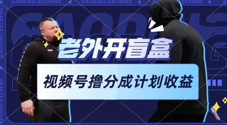 老外开盲盒视频,撸视频号分成计划收益,每天只需一小时,新手小白轻松上手-AIGC资源中心