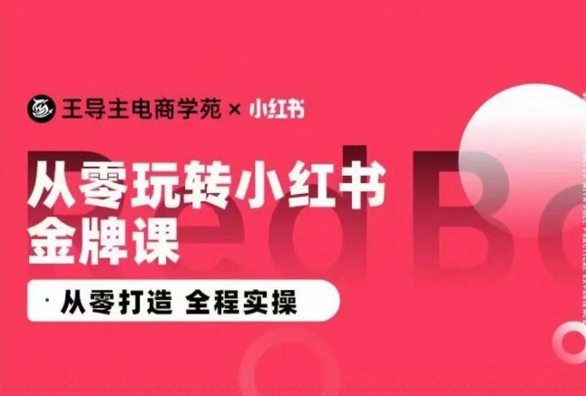 王导主·小红书电商运营实操课,​从零打造 全程实操-AIGC资源中心