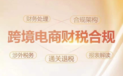 跨境老板财税合规特训营,规避财税风险、提升企业利润-AIGC资源中心