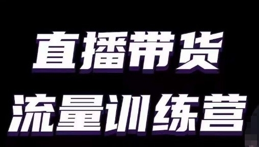 直播带货流量训练营,小白主播必学直播课-AIGC资源中心