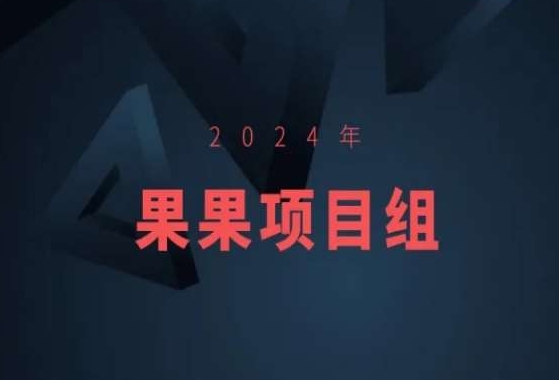 2024年果果项目组项目合集-果果最新项目-AIGC资源中心