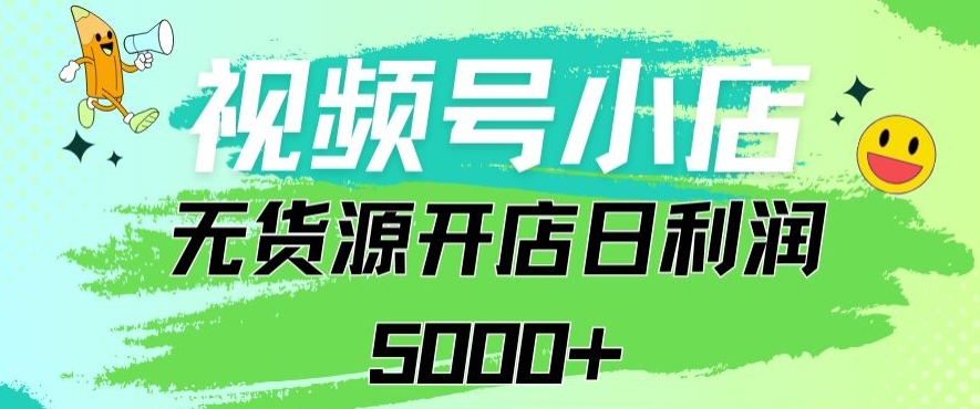 视频号无货源小店从0到1日订单量千单以上纯利润稳稳5000+-AIGC资源中心