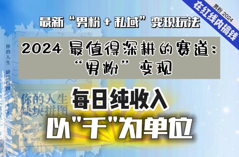 【私域流量最值钱】把”男粉”流量打到手,你便有无数种方法可以轻松变现,每日纯收入以”千”为单位-AIGC资源中心
