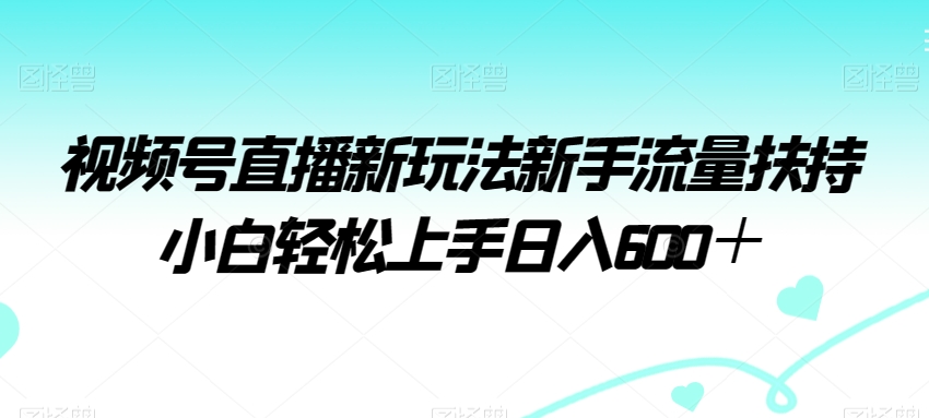 视频号直播新玩法新手流量扶持小白轻松上手日入600＋(揭秘2024年最新蓝海风口赛道——视频号直播新玩法)-AIGC资源中心