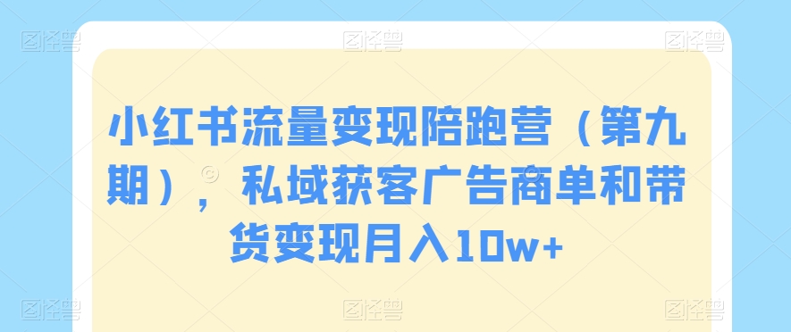,私域获客广告商单和带货变现月入10w+-AIGC资源中心