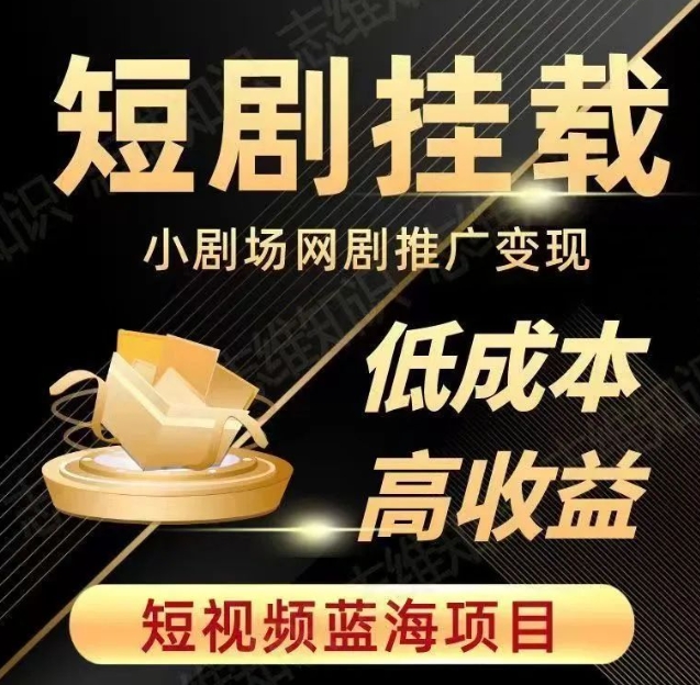 2023短视频蓝海项目,抖音快手短剧推广变现教程,低成本高收益(全面解析抖音快手短剧推广变现之道)-AIGC资源中心