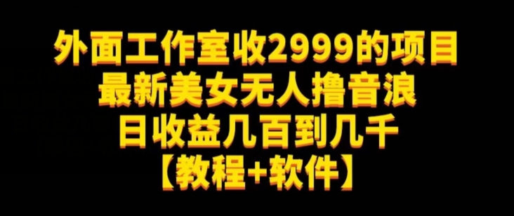 外面工作室收2999的项目最新美女无人撸音浪日收益几百到几千【教程+软件】（仅揭秘）(揭秘最新美女无人撸音浪项目教程+软件助力日收益几百到几千)-AIGC资源中心