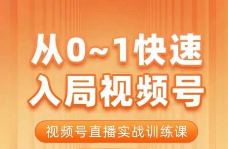 陈厂长·从0-1快速入局视频号课程,视频号直播实战训练课(全面解析视频号运营策略,助你快速入局并实现高效直播)-AIGC资源中心