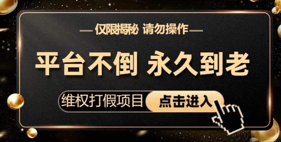 维权打假项目,电商平台不倒,项目长久到老,零投入,高回报,日入1000+（仅揭秘,勿操作）(揭秘”维权打假项目”零投入,高回报的电商运营新策略)-AIGC资源中心
