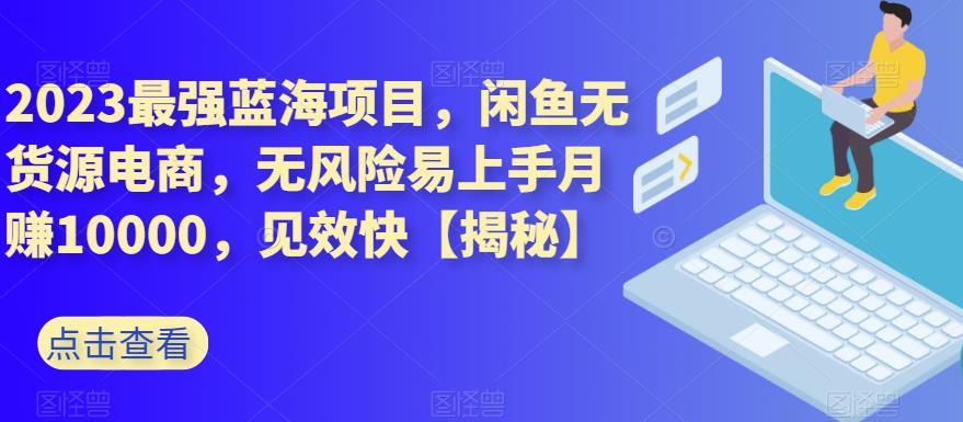 2023最强蓝海项目,闲鱼无货源电商,无风险易上手月赚10000,见效快【揭秘】(揭秘2023最强蓝海项目闲鱼无货源电商,月赚10000,易上手无风险)-AIGC资源中心