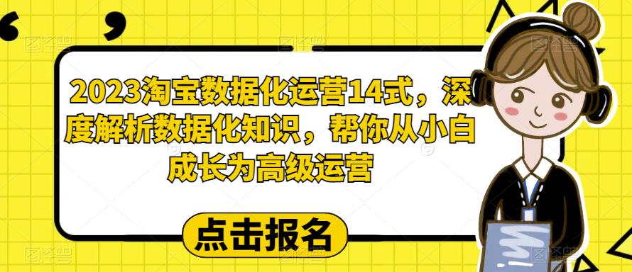 2023淘宝数据化运营14式,深度解析数据化知识,帮你从小白成长为高级运营(深度解析淘宝数据化运营,助你从小白到高级运营)-AIGC资源中心
