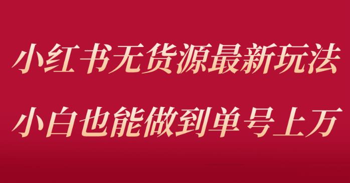 小红书无货源最新螺旋起号玩法,电商小白也能做到单号上万（价值3980元）(小红书无货源项目详解电商小白也能轻松上手)-AIGC资源中心