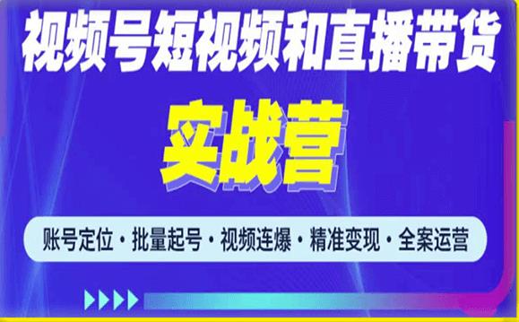 2023最新微信视频号引流和变现全套运营实战课程,小白也能玩转视频号短视频和直播运营-AIGC资源中心